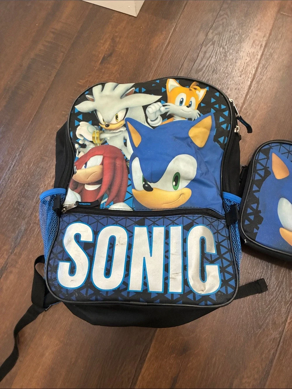 Sonic Kids Backpack and Lunch Bag Set Blue BACK TO SCHOOL